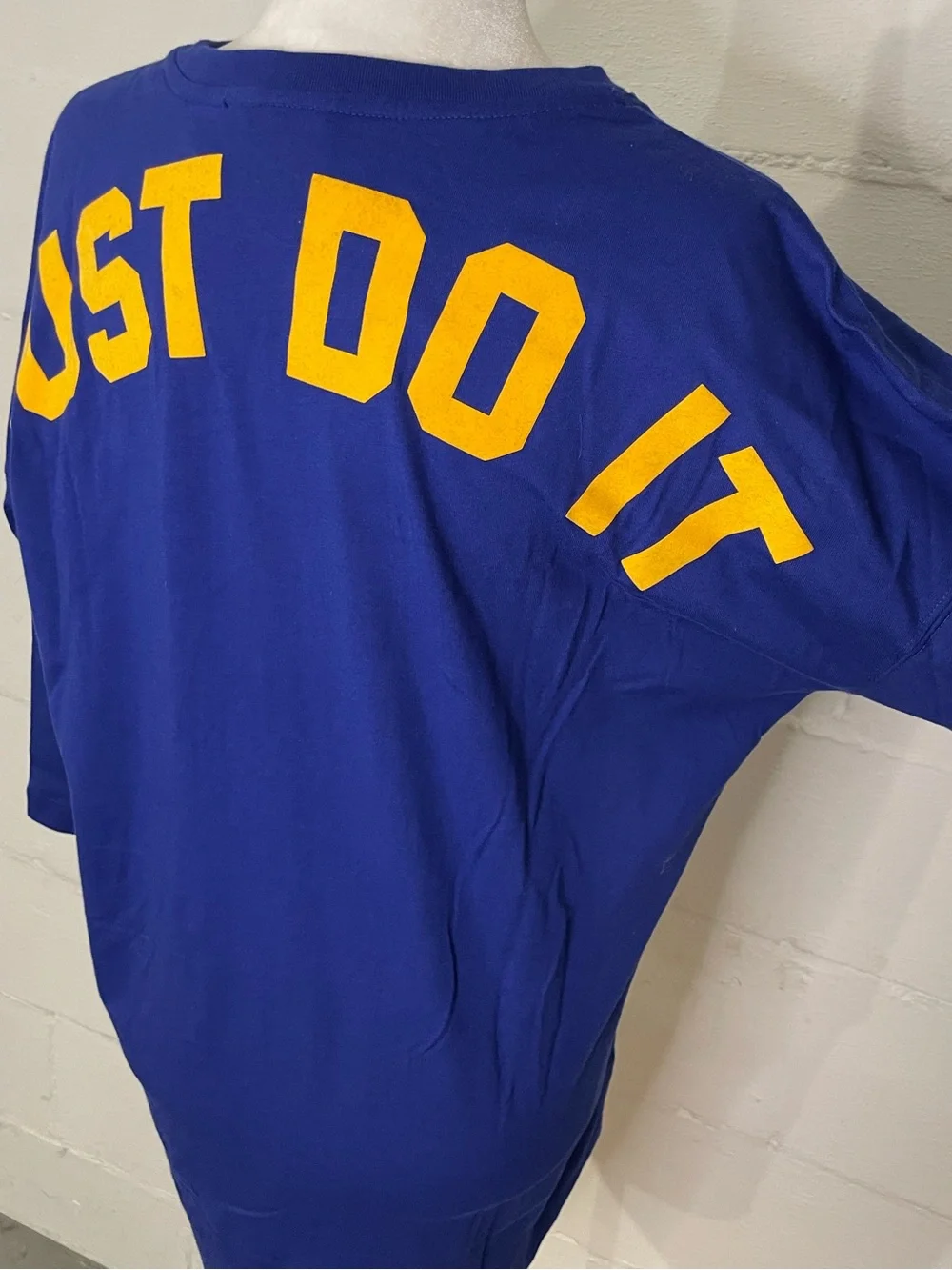 Nike Long Sleeve Tee in Royal Blue with White Stripes